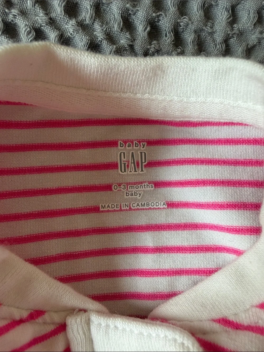 GAP Baby Romper Set in White with Pink & Green Floral